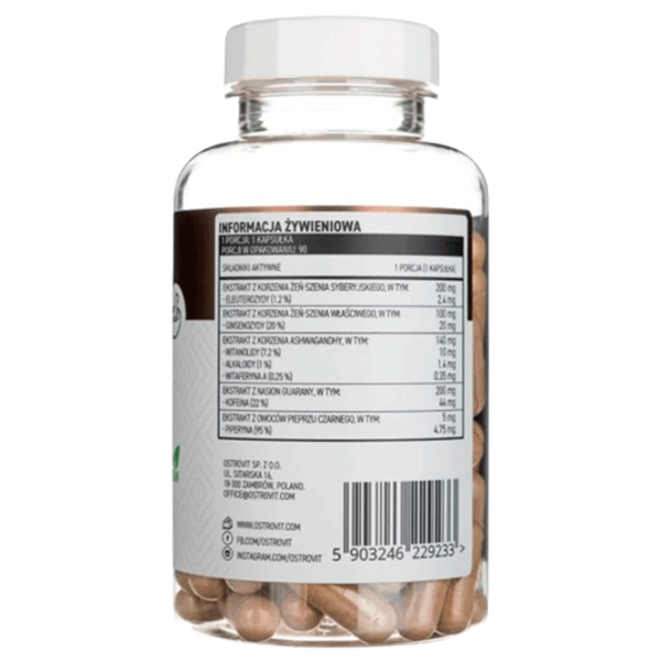 Vitamine și minerale OstroVit Siberian Ginseng 5902232617719 90  photo 3
