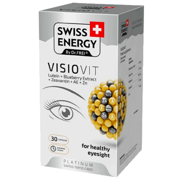 Vitamine și minerale Dr.Frei Swiss Energy VISIOVIT   30 capsule photo 2
