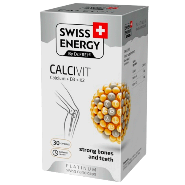 Vitamine și minerale Dr.Frei Swiss Energy CALCIVIT   30 capsule photo 2