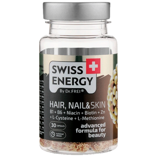 Vitamine și minerale Dr.Frei Energy HAIR, NAIL & SKIN 118536  30 capsule photo 2