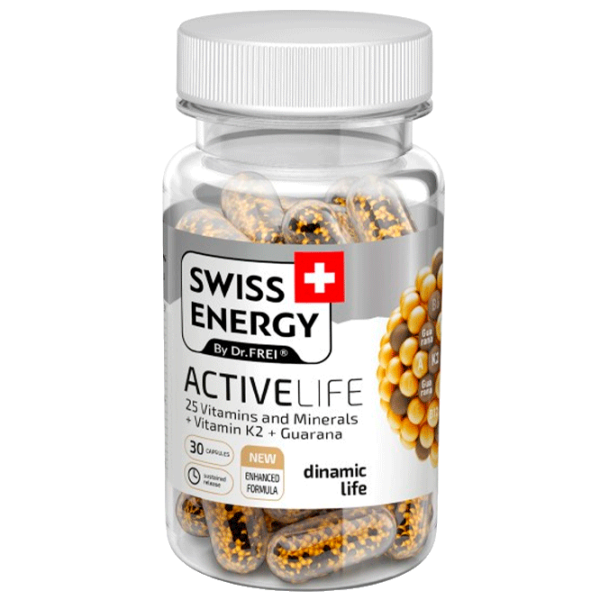 Vitamine și minerale Dr.Frei Swiss Energy ACTIVELIFE   30 capsule photo 1