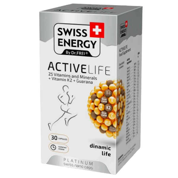 Vitamine și minerale Dr.Frei Swiss Energy ACTIVELIFE   30 capsule photo 2