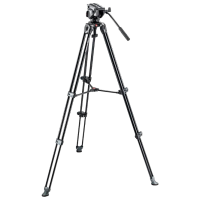 Trepied Manfrotto 500 TWIN ALU LEG VIDEO SYSTEM Black Pe podea
