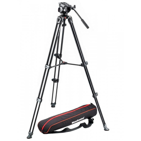 Trepied Manfrotto 500 TWIN ALU LEG VIDEO SYSTEM Black Pe podea photo 5