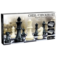 Joc educativ Board Games Chess and Checkers 2in1 Șah, 6+