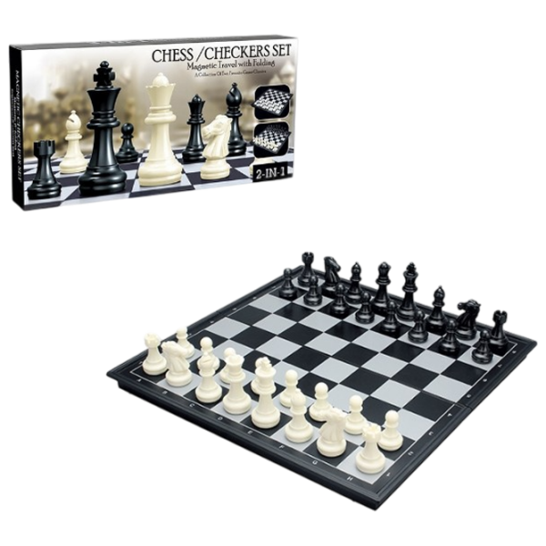 Joc educativ Board Games Chess and Checkers 2in1 Șah, 6+ photo 2
