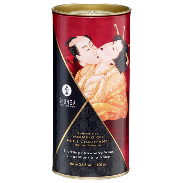 Ulei pentru masaj Shunga Aphrodisiac Warming Oil Strawberry 0.1l  photo 2