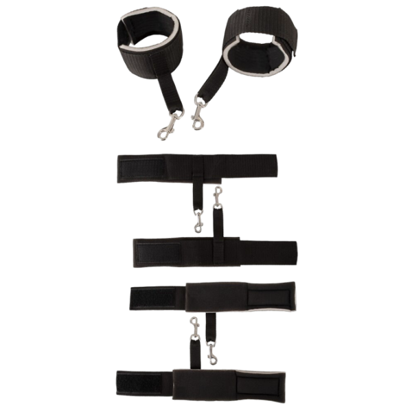 Bretele pentru brațe și picioare Bad Kitty Bondage Barrel Black  photo 7