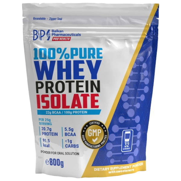 Протеин Balkan Pharmaceuticals 100% Pure Whey Protein Isolate 800 g Соленая карамель | порошок photo 1