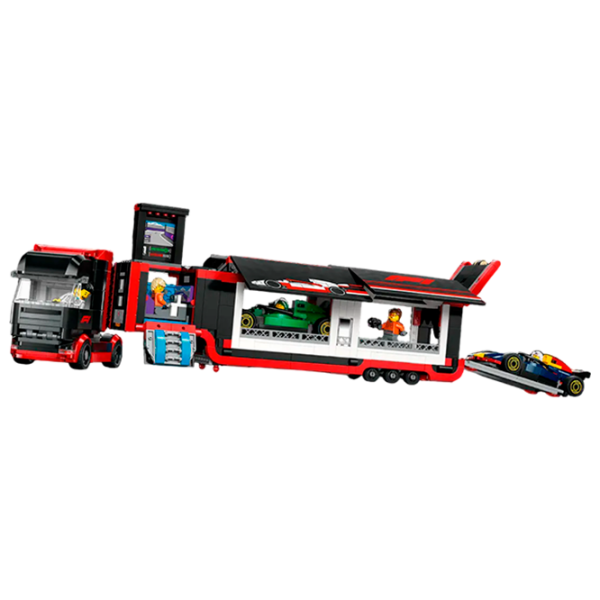 Constructor LEGO F1 Truck With Rb20 & Amr24 F1 Cars Multicolor Numărul de piese 1086, 8+ photo 2