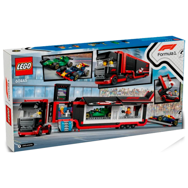 Constructor LEGO F1 Truck With Rb20 & Amr24 F1 Cars Multicolor Numărul de piese 1086, 8+ photo 8