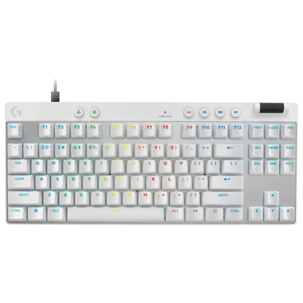 Tastatură Logitech G PRO X TKL Rapid White Gaming, Cu fir photo 1