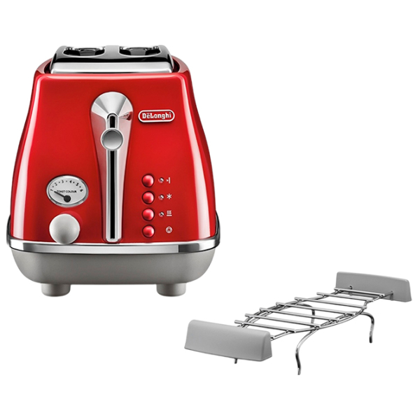 Toster DeLonghi CTOC 2103 R Red 900 W, Numărul de grade de prăjire: 6 photo 2