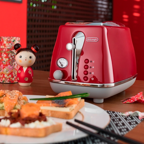 Toster DeLonghi CTOC 2103 R Red 900 W, Numărul de grade de prăjire: 6 photo 4