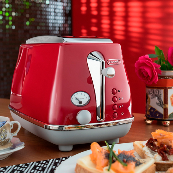 Toster DeLonghi CTOC 2103 R Red 900 W, Numărul de grade de prăjire: 6 photo 6