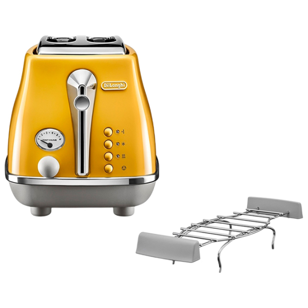 Toster DeLonghi CTOC 2103 Y Yellow 900 W, Numărul de grade de prăjire: 6 photo 3