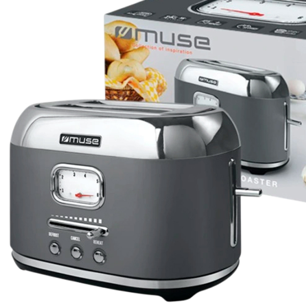 Toster Muse MS-120 DG Gray 1000 W, Numărul de grade de prăjire: 6 photo 5