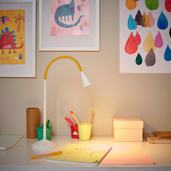 Lampă de masă Ikea Navlinge Yellow Rețea photo 5