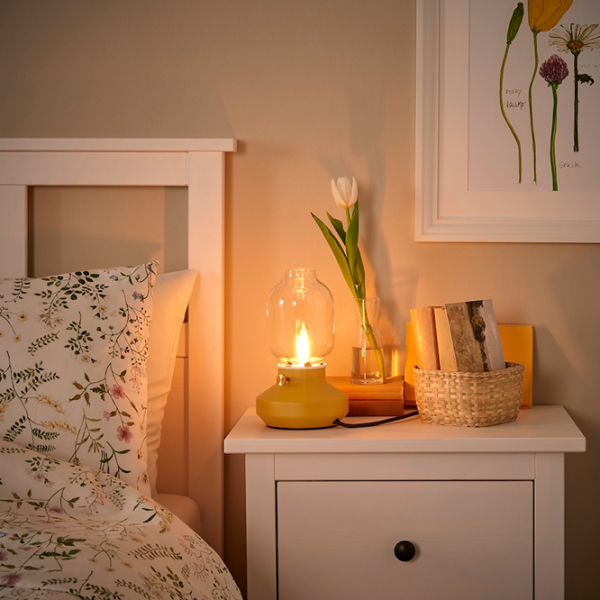 Lampă de masă Ikea Tarnaby Yellow Rețea photo 3