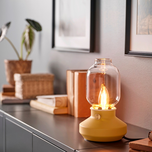 Lampă de masă Ikea Tarnaby Yellow Rețea photo 5