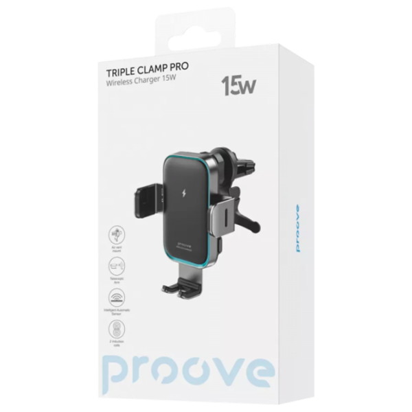 Suport pentru telefon Proove Triple Clamp Pro Black  photo 6