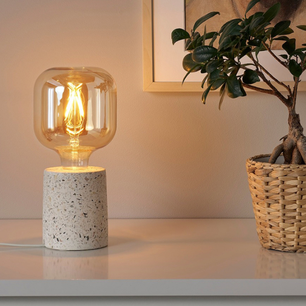 Lampă de masă Ikea Lerskiffer White Rețea photo 2