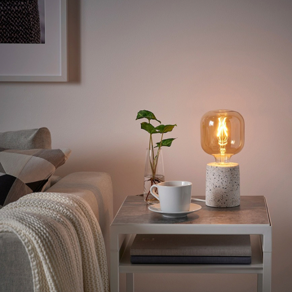 Lampă de masă Ikea Lerskiffer White Rețea photo 5