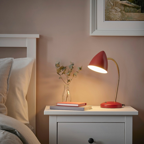 Lampă de masă Ikea Isnalen Red Rețea photo 5