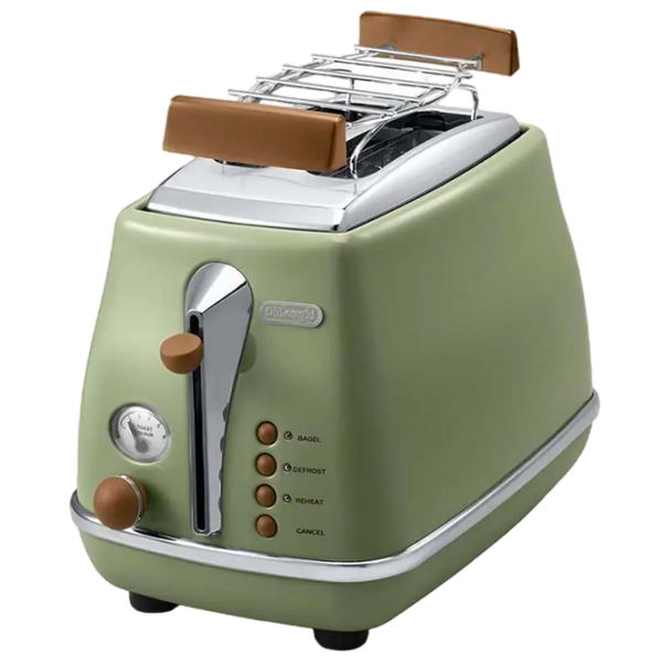 Toster DeLonghi CTOV 2103 GR Olive Green 900 W, Numărul de grade de prăjire: 6 photo 1