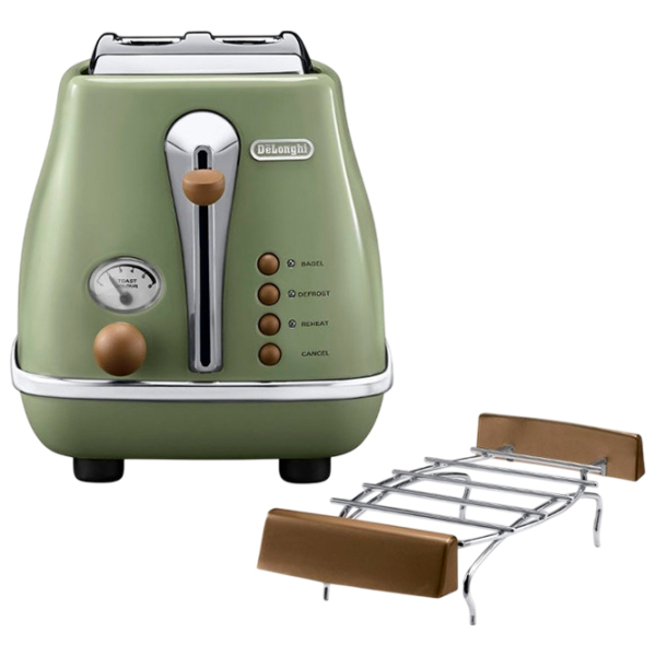 Toster DeLonghi CTOV 2103 GR Olive Green 900 W, Numărul de grade de prăjire: 6 photo 3