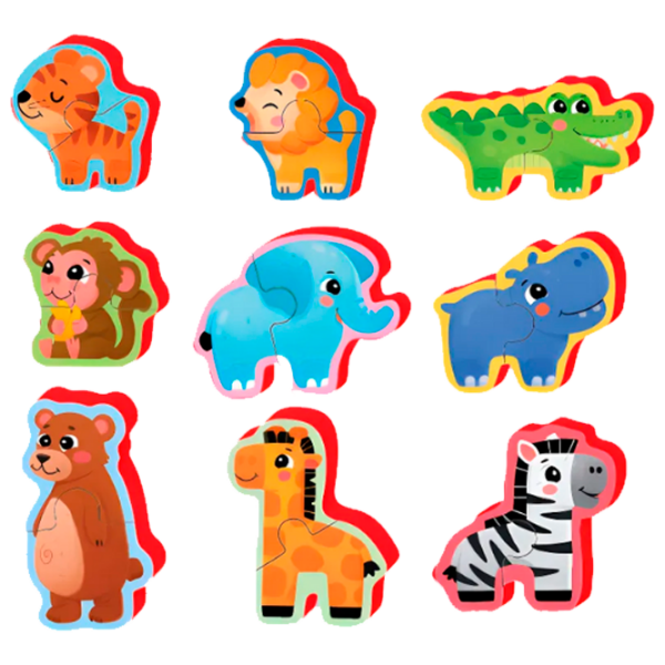Puzzle 2D Puedo Safari Animals (K1931) Numărul de piese: 18, Vârsta recomandată: 3+ photo 2
