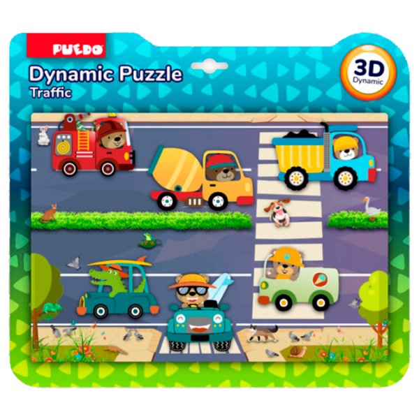 Пазл 3D Puedo Dynamic Puzzle (B2216) Количество деталей: 17, Рекомендуемый возраст: 3+ photo 2