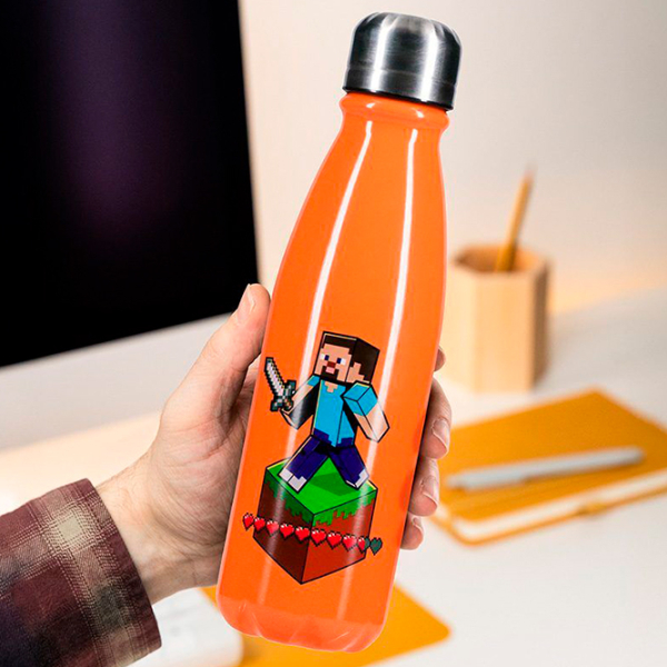 Sticlă pentru apă Fan Paladone Minecraft Orange 0.6l photo 2