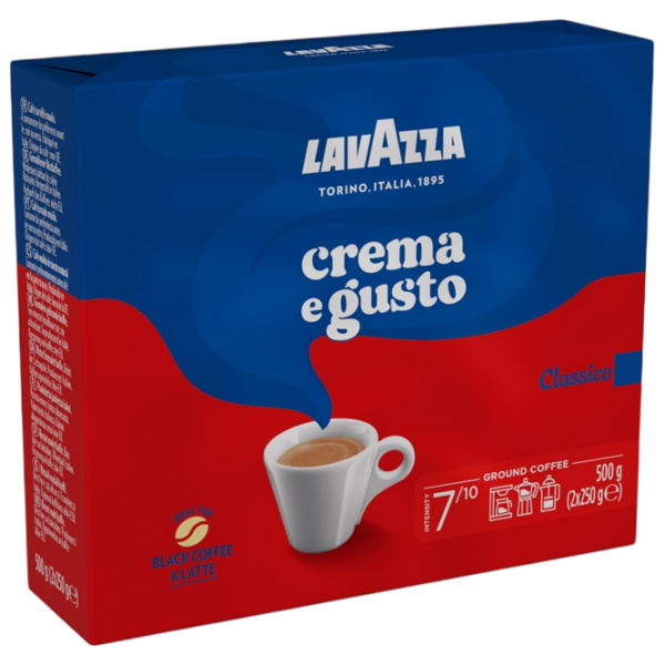 Набор кофе LAVAZZA Crema E Gusto 500 г Молотый photo 1