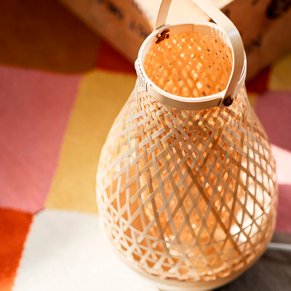 Lampă de masă Ikea Misterhult Wood Rețea photo 3