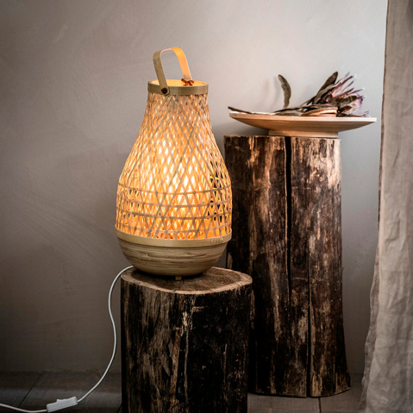 Lampă de masă Ikea Misterhult Wood Rețea photo 4
