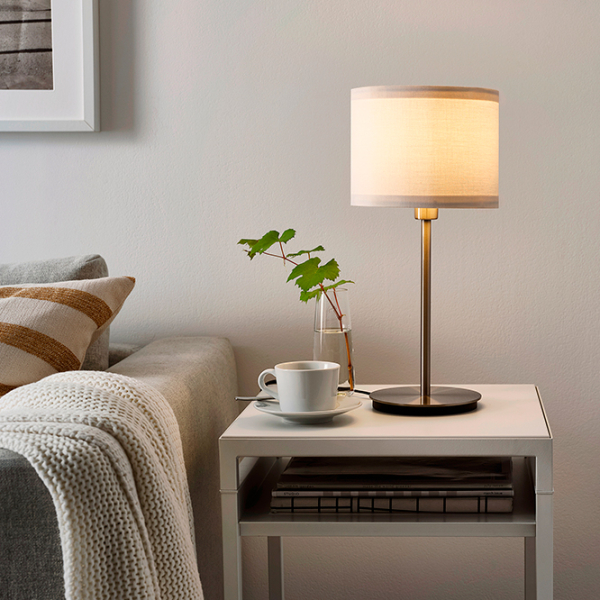 Lampă de masă Ikea Ringsta/Skaftet White Rețea photo 4