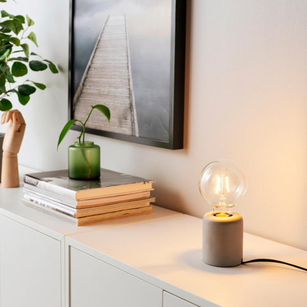 Lampă de masă Ikea Rasegel/Lunnom Gray Rețea photo 4