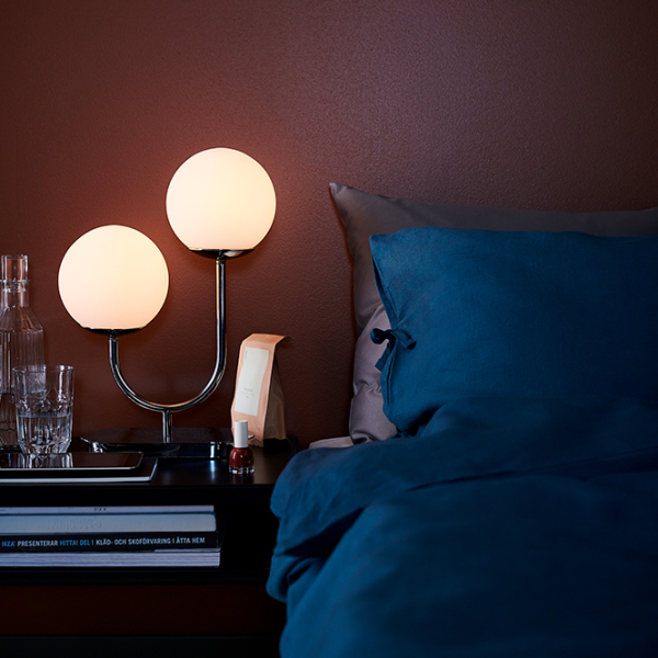 Lampă de masă Ikea Simrishamn Crom Rețea photo 3