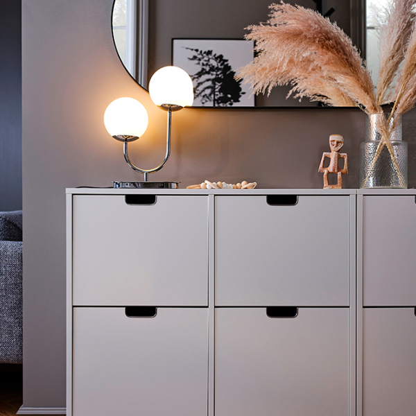 Lampă de masă Ikea Simrishamn Crom Rețea photo 4