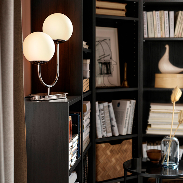 Lampă de masă Ikea Simrishamn Crom Rețea photo 8