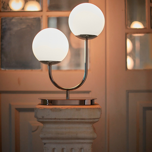 Lampă de masă Ikea Simrishamn Crom Rețea photo 9