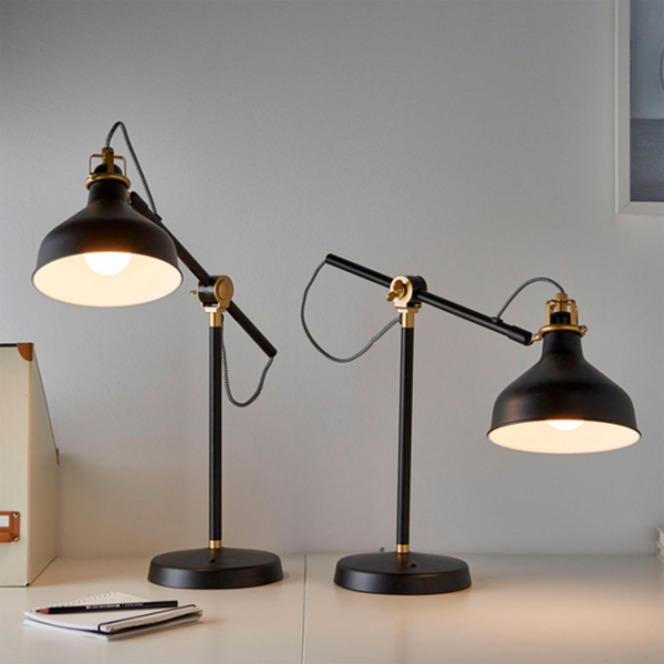 Lampă de masă Ikea Ranarp Black Rețea photo 6