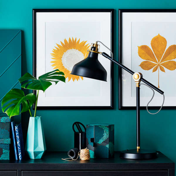 Lampă de masă Ikea Ranarp Black Rețea photo 7