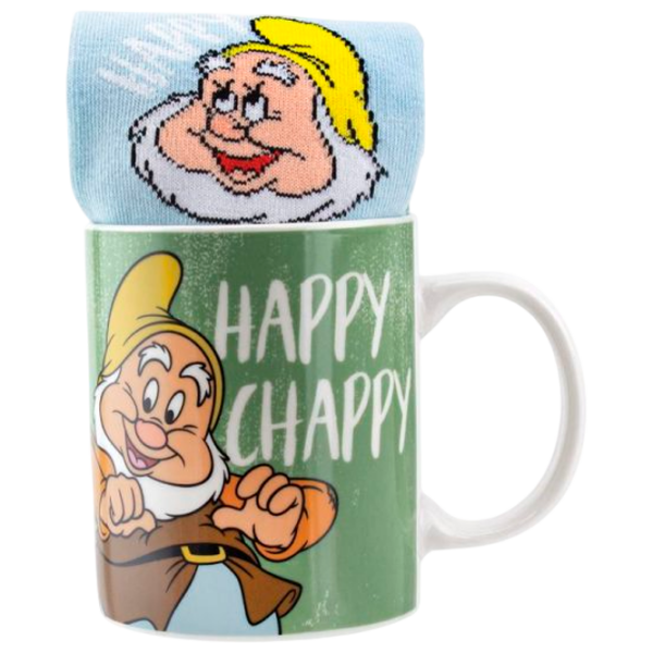 Cană și șosete Paladone Disney Happy Mug and Socks Green 300 ml photo 1