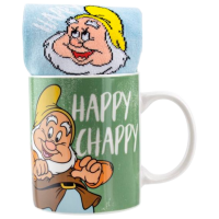 Cană și șosete Paladone Disney Happy Mug and Socks Green 300 ml