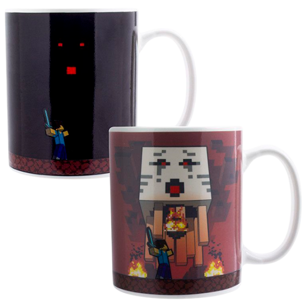 Cană Paladone Minecraft Nether Heat Change Mug Brown 300 ml photo 1