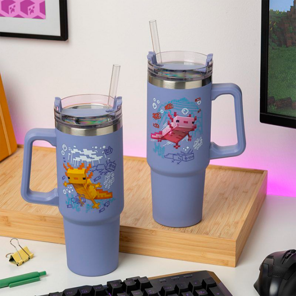 Термокружка Paladone Minecraft Insulated Cup and Straw Фиолетовый 900 мл photo 2