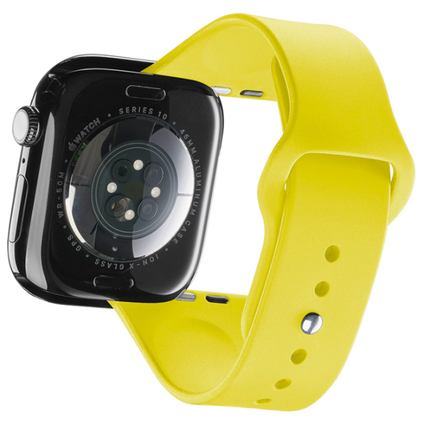 Curelușă Apple Watch 10 Urban Band Yellow Inox Silicon, 42, 44, 45, 49 mm photo 2