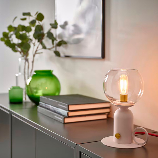 Lampă de masă Ikea Askmuller Pink Rețea photo 5